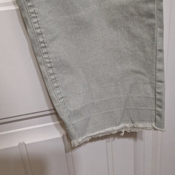Frankie & Stella Plus Size High Rise Cropped Skinny Jeans 22W Pistachio Green - Picture 6 of 16